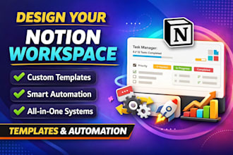design a custom notion workspace and dashboard