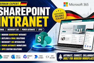 build german sharepoint intranet portal microsoft office 365 power automate spf