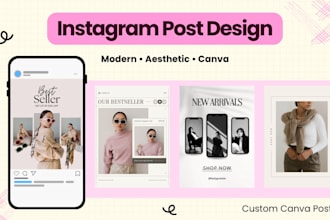 design aesthetic instagram posts and social media canva templates