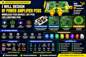design rf power amplifier pcbs wireless pcb device iot pcb led lighting pcb