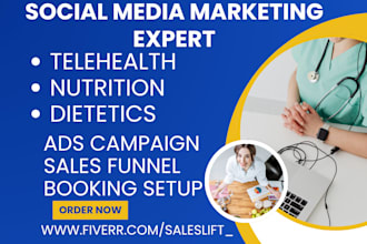 promote telehealth services via social media marketing dietetics nutrition ads