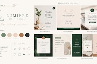 create a canva branding kit and social media templates