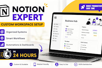 setup notion dashboard workspace automation custom notion template expert