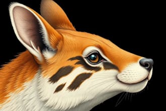 draw detail animal illustration