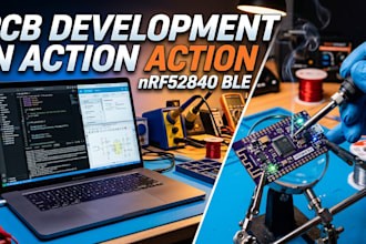 build custom nrf52840 ble wearable pcb with imu sensor firmware development