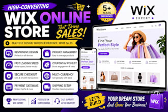 design a stunning ecommerce website for online store on wix