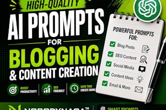 create ai prompts for bloggers and content creators