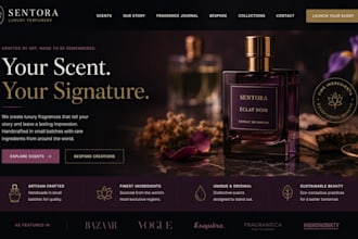 designsquarespace perfume maker website scent launch website fragrance portfolio