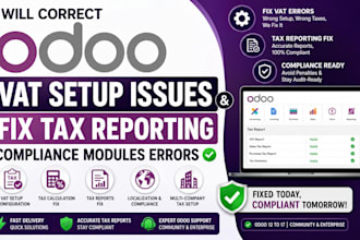 correct odoo vat setup issues and fix tax reporting compliance modules errors
