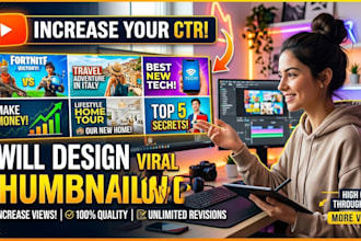 design high quality youtube thumbnail