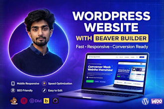 design a professional wordpress website with beaver builder page builder
