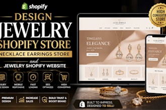 design jewelry shopify store necklace earrings store and jewelry shopify website