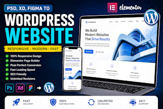 convert PSD to wordpress responsive website