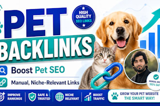 build high quality pet backlinks to boost your pet seo and veterinary webs