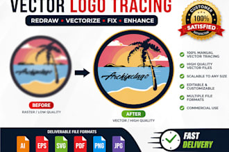 redraw and vectorize your logo