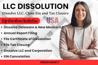 legally dissolve USA llc new mexico delaware llc dissolution ein and tax closure