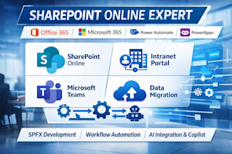 design and develop a custom sharepoint intranet with modern features