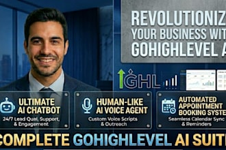 setup gohighlevel ai chatbot, ai voice agent and appointment booking system