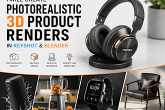 create photorealistic product renders in keyshot and blender
