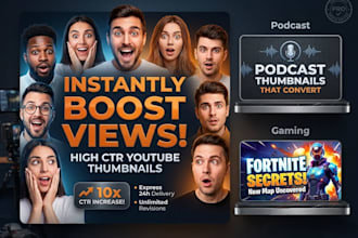 design high CTR youtube thumbnail