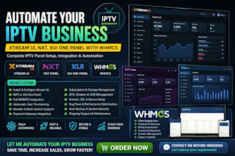 automate your iptv site, xtream ui, nxt, xui one panel with whmcs