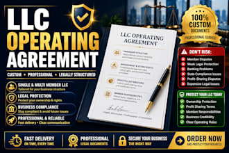 draft a professional llc operating agreement for your business