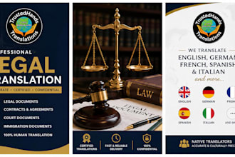 provide certified legal document translation services
