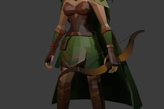 create lowpoly models ready for games and animations