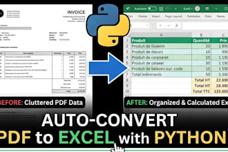 automate data extraction from invoices and reports to excel
