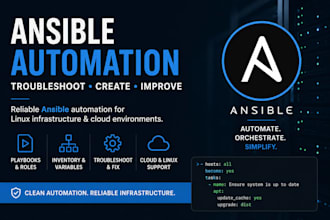 create fix and troubleshoot ansible playbooks and automation