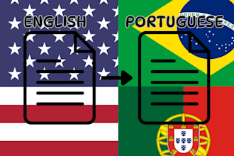 translate your texts and files into portuguese and correct any grammatical error