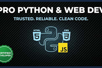 debug python code, fix javascript errors, clean html css website bugs