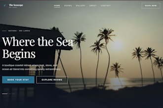 build a clean modern hotel or business website