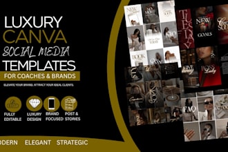 luxury canva social media templates for coaches and brands