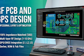 design rf pcb with gps antenna tracking and wireless communication system
