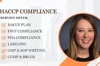 design audit ready haccp food safety plan for fda cgmp brcgs sfcr compliance