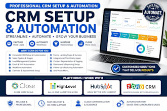setup closio crm gohighlevel automation crm setup zoho crm automation