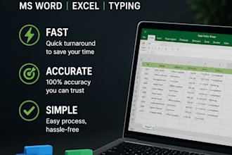 data entry and ms word task