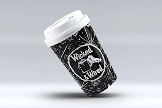 professional mug design paper cup tumbler design