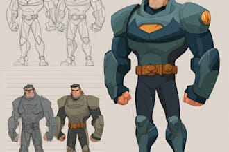 create superhero cartoon character for you