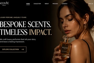 design squarespace perfume maker website scent launch website portofolio website