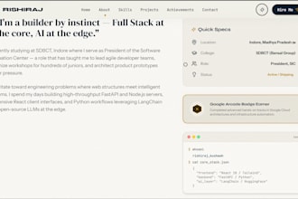 build a custom portfolio or business landing page