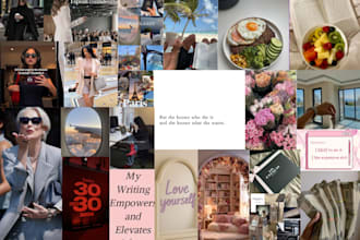 design aesthetic and motivational canva vision boards for your goals and dreams