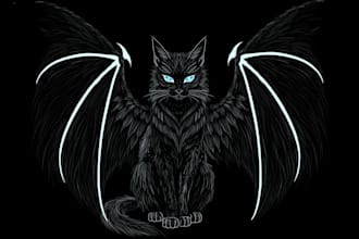 create dark fantasy illustrations and stylized artwork