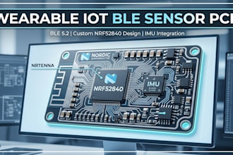 create wearable iot ble sensor pcb using nrf52840 with imu integration