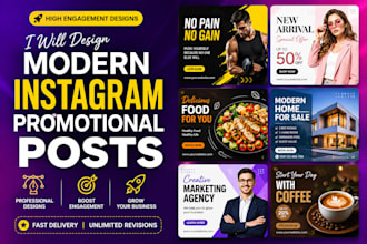 design modern instagram promotional posts
