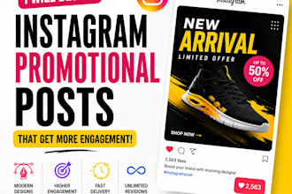 design instagram promotional posts for your buisness