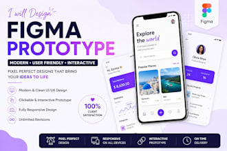 design clickable figma prototype for your app or website