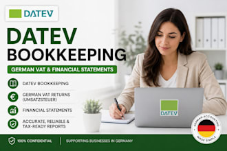 manage datev bookkeeping, german vat and financial statements