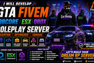 develop gta fivem qbcore esx and qbox roleplay server